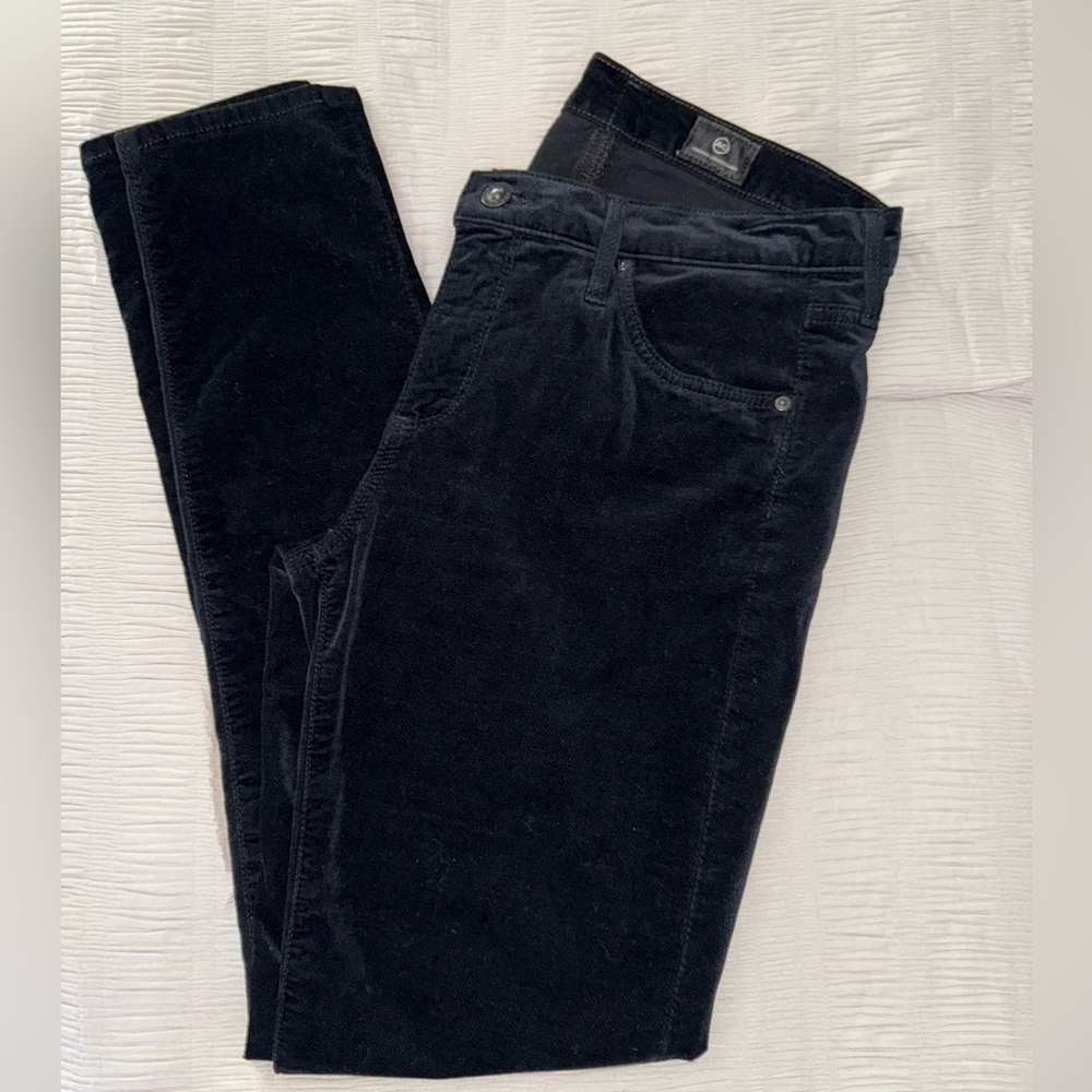 AG Adriano Goldschmied The Legging Super Skinny Ankle Velvet Jeans 28R